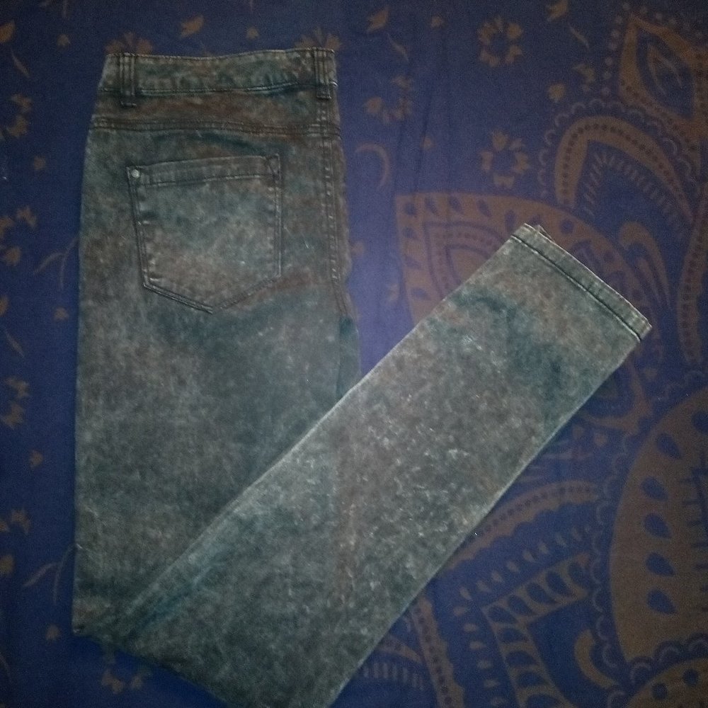 Mango Acid Wash Y2K Studded Jeans in Black, Sz 10 NWOT - Picture 7 of 7